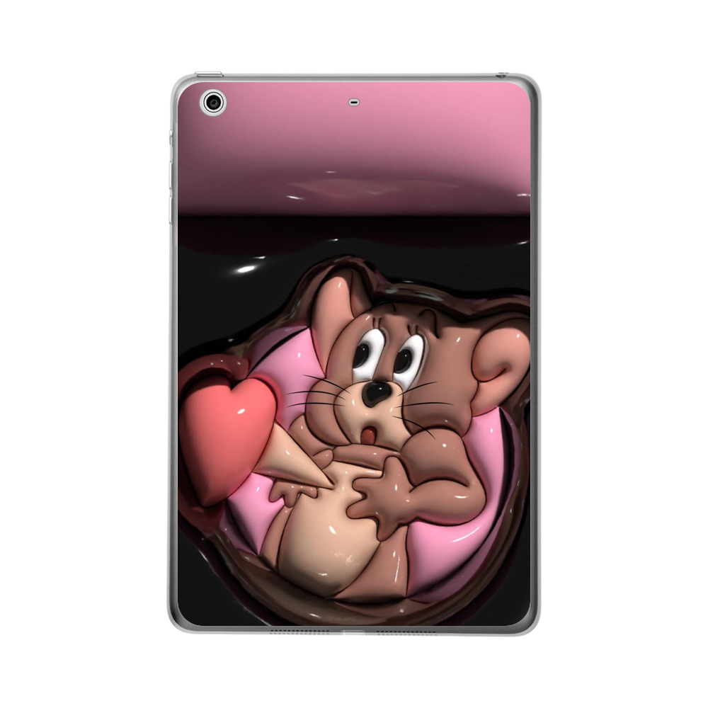 愛らしいネズミとハート iPad (第7/8/9世代)オリジナルケース