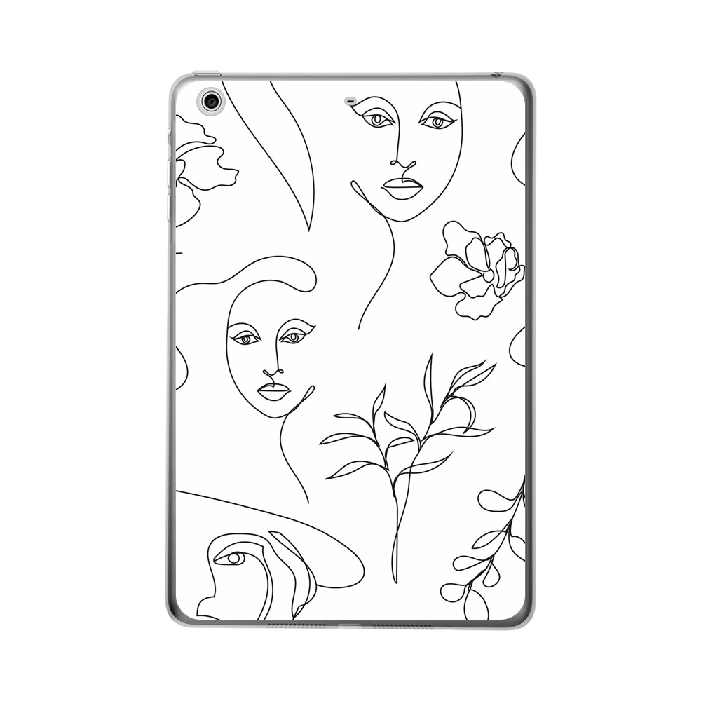 シンプルな線描画の女性と植物 flower-lady シンプルな線描画の女性と植物 flower-lady