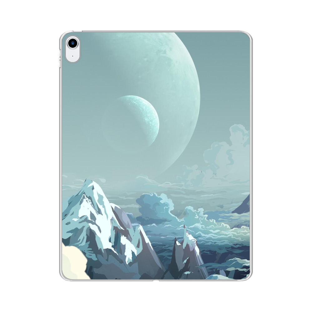 幻想的二つの月と雪山 iPad (第10世代)オリジナルケース