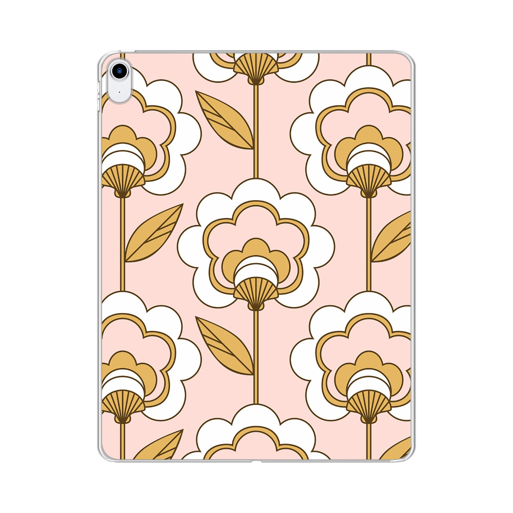 レトロ花柄パターン iPad (第10世代)オリジナルケース