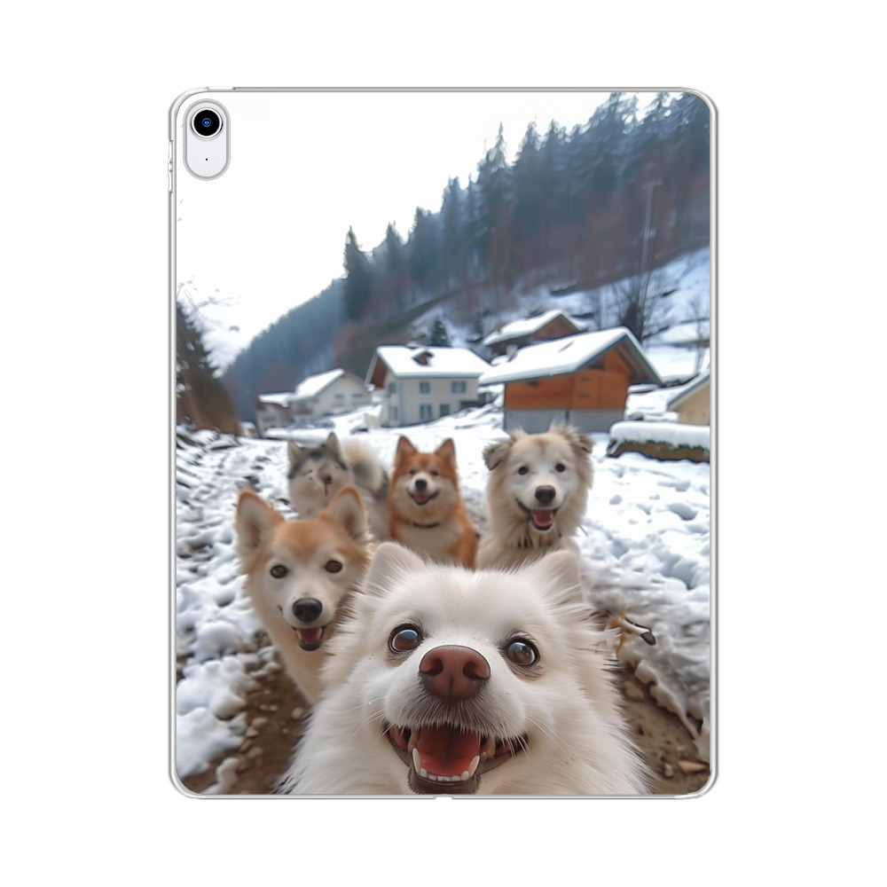 雪の中で5匹の犬 puppy-dog-selfie-06 雪の中で5匹の犬 puppy-dog-selfie-06