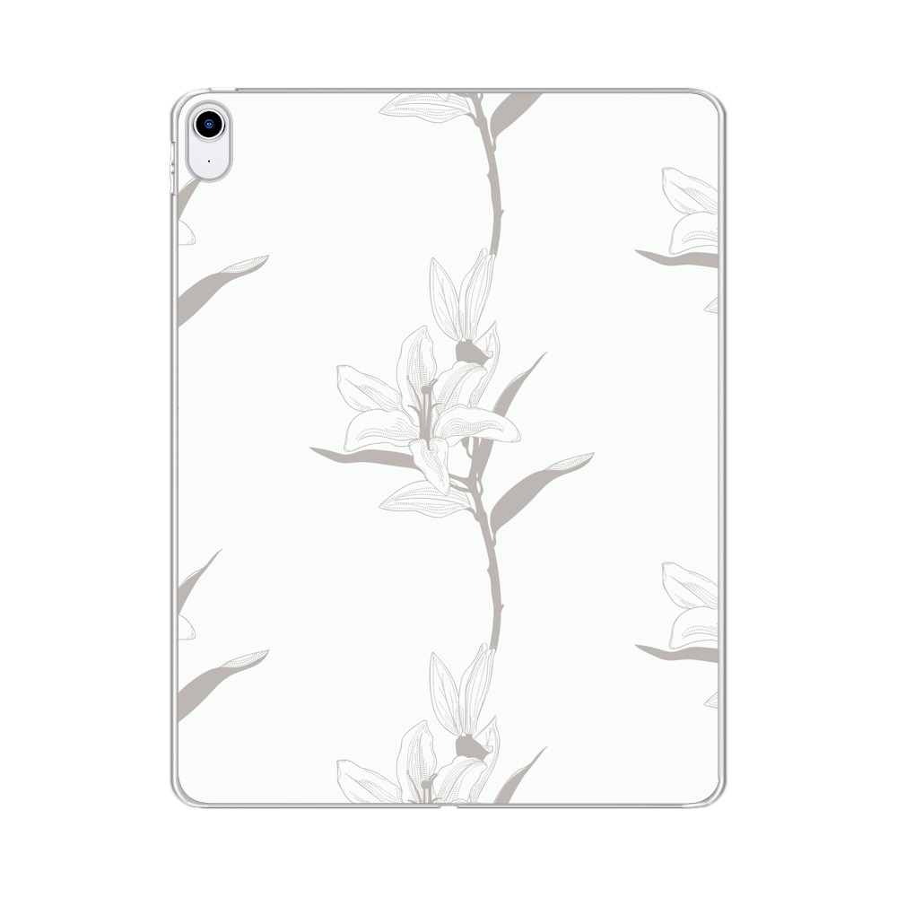 百合の花のパターン iPad (第10世代)オリジナルケース