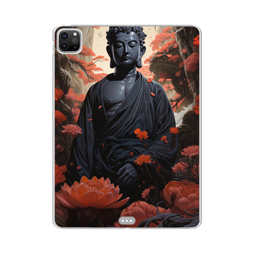 黒い仏像と赤い花 buddha-5_1 黒い仏像と赤い花 buddha-5_1