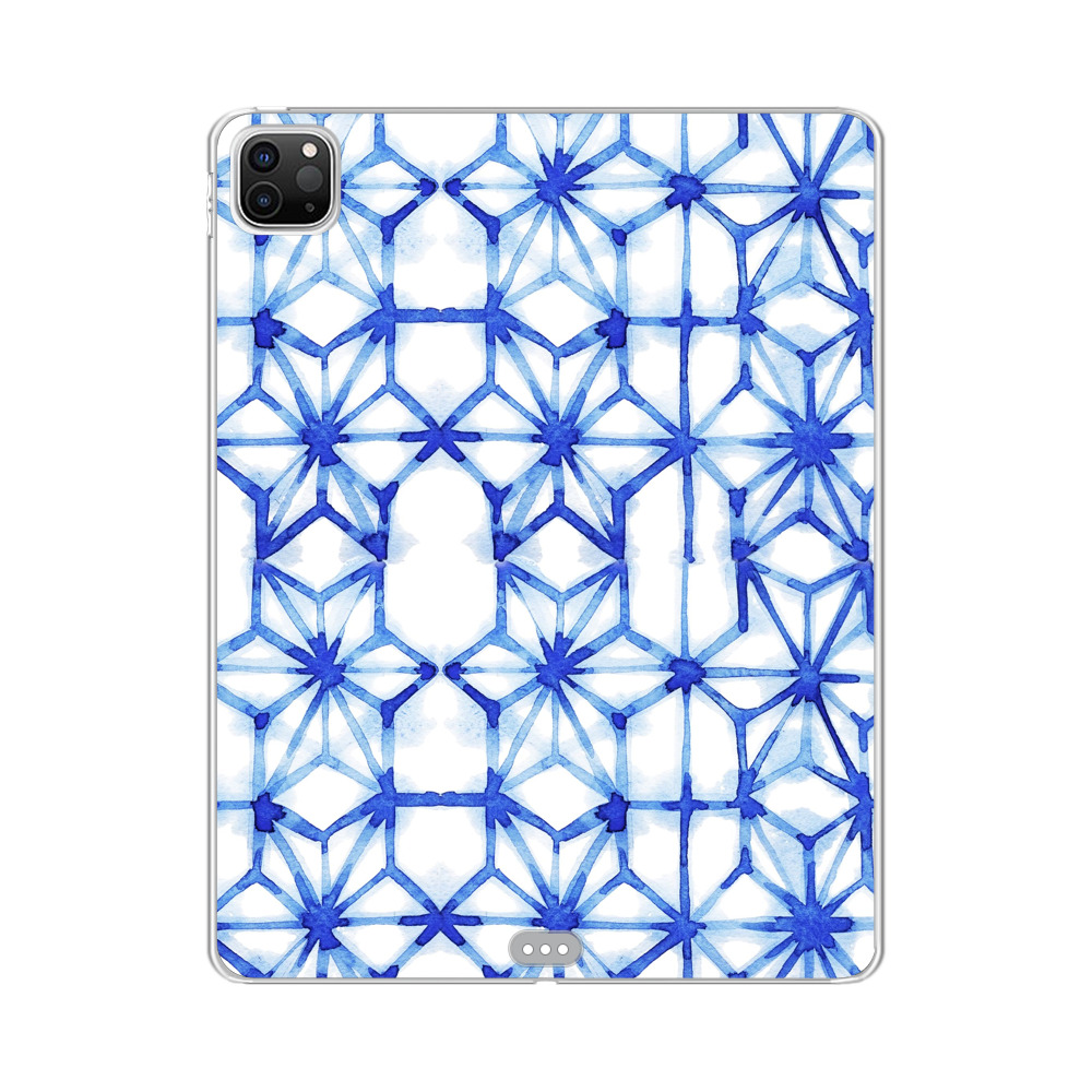 青い水彩のパターン iPad Pro 12.9-inch (第4世代)オリジナルケース