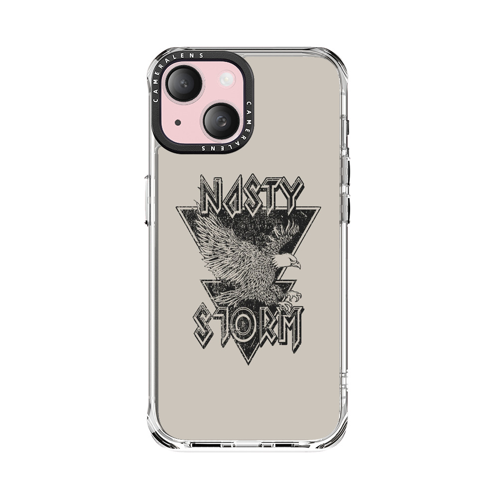 イーグルと嵐のデザイン iPhone 15オリジナルケース