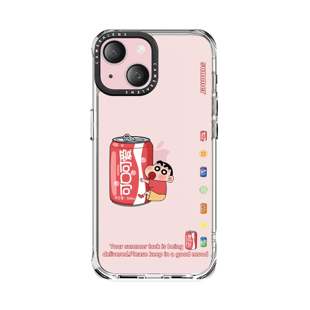 しんちゃんとコーラ缶 iPhone 15オリジナルケース