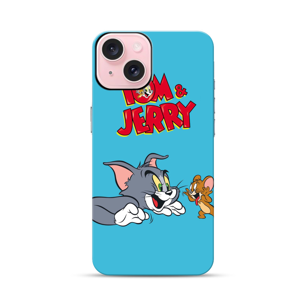 トムとジェリーイラスト iPhone 15オリジナル耐衝撃ケース