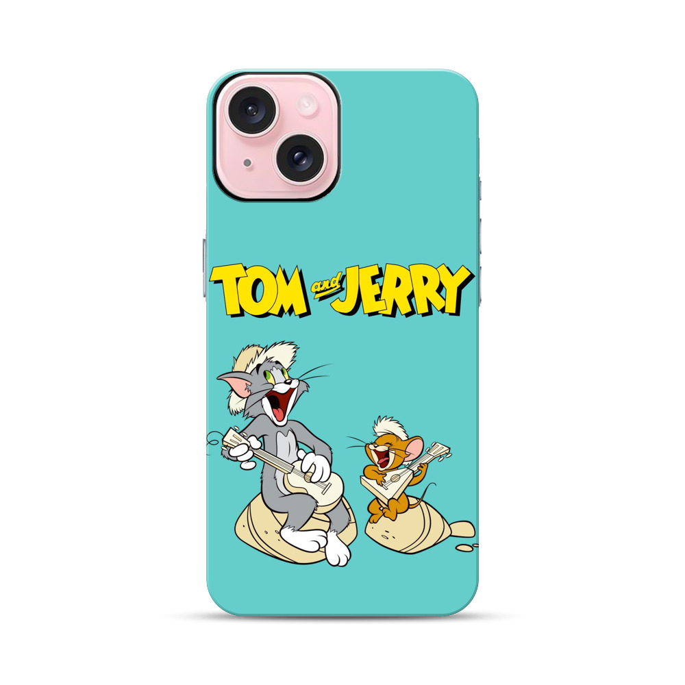 トムとジェリーのギター iPhone 15オリジナル耐衝撃ケース