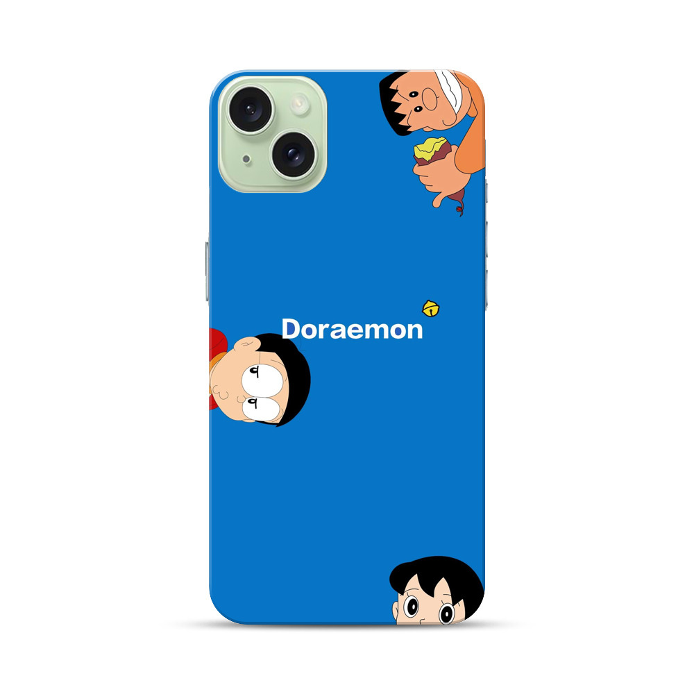 のび太と鈴のシンプル背景 iPhone 15 Plusオリジナルハードケース