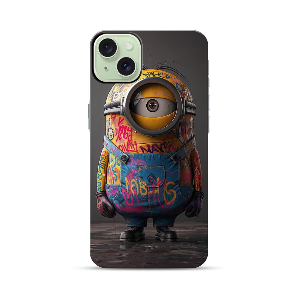 グラフティミニオン iPhone 15 Plusオリジナル耐衝撃ケース