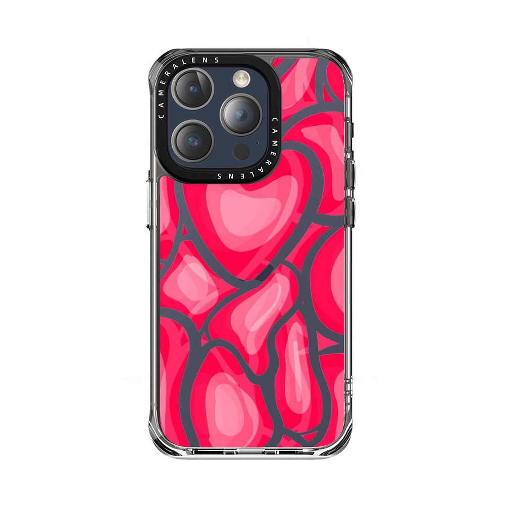 ハートのデザイン iPhone 15 Proオリジナルケース