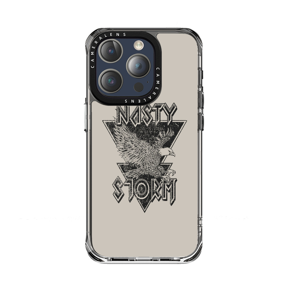 イーグルと嵐のデザイン iPhone 15 Proオリジナルケース