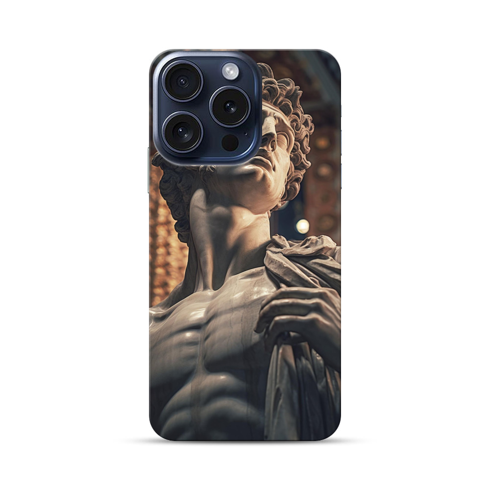 ダビデ像の胸像 iPhone 15 Proオリジナルハードケース