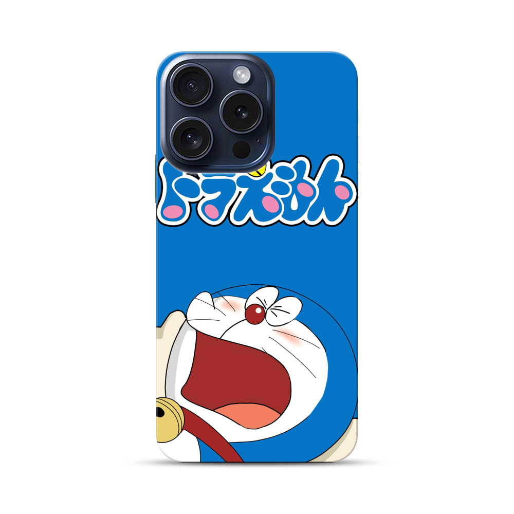 ドラえもんロゴと笑顔 iPhone 15 Proオリジナルハードケース