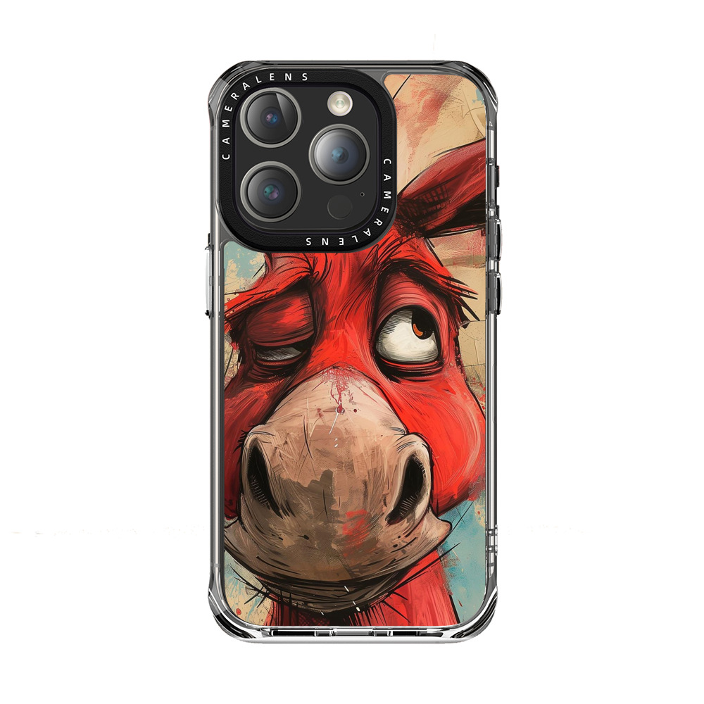 ウィンク赤いロバ iPhone 15 Pro Maxオリジナルケース