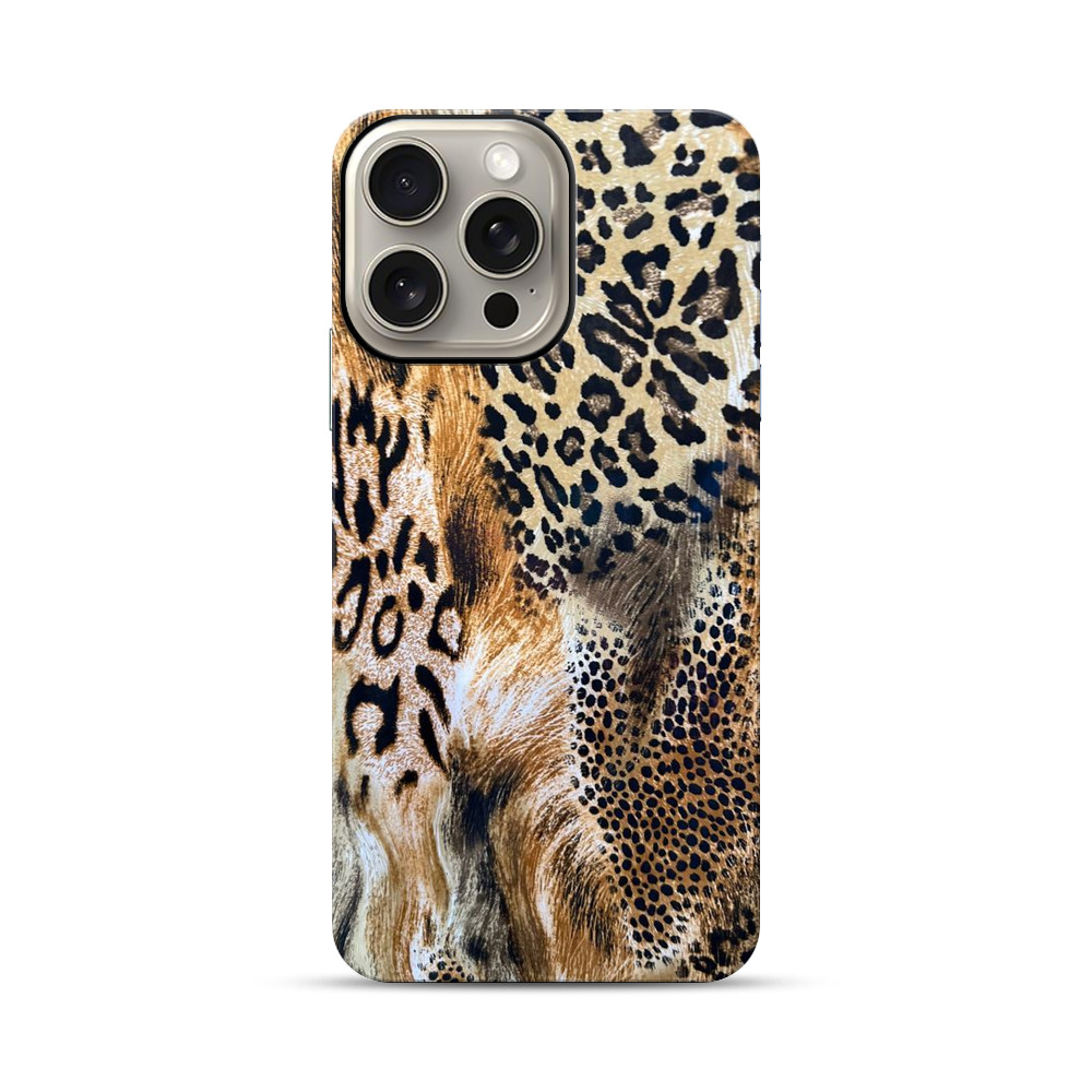 ヒョウ柄 iPhone 15 Pro Maxオリジナル耐衝撃ケース