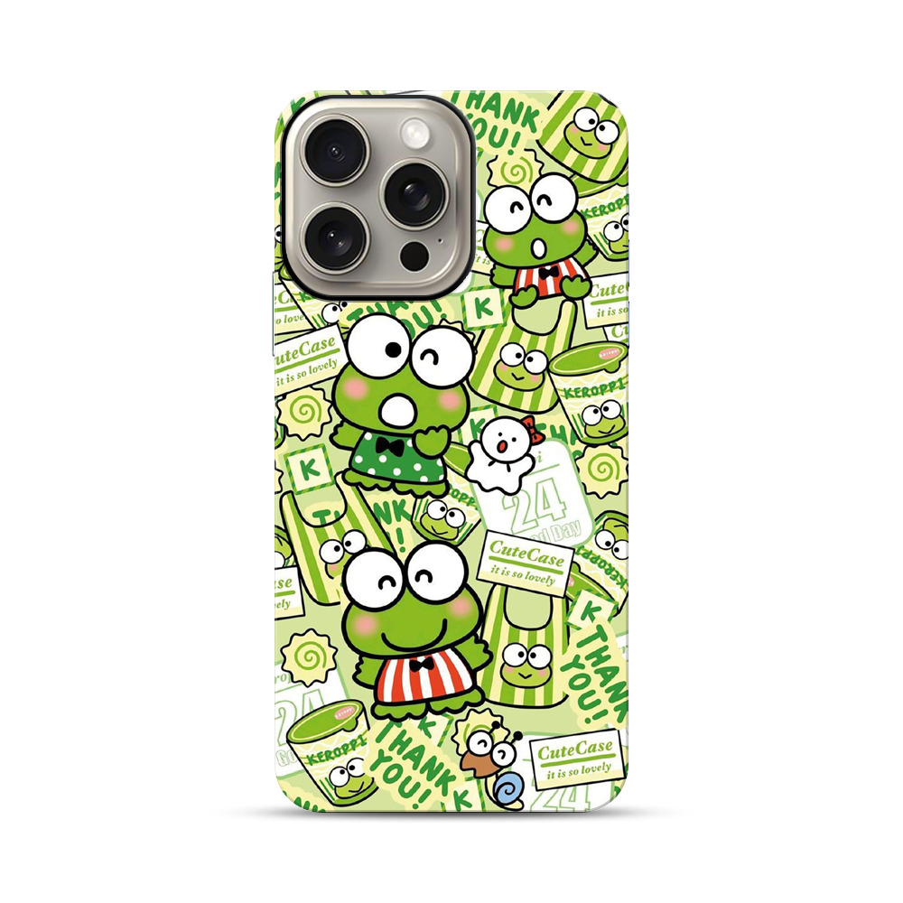 カエルのキャラクター iPhone 15 Pro Maxオリジナル耐衝撃ケース