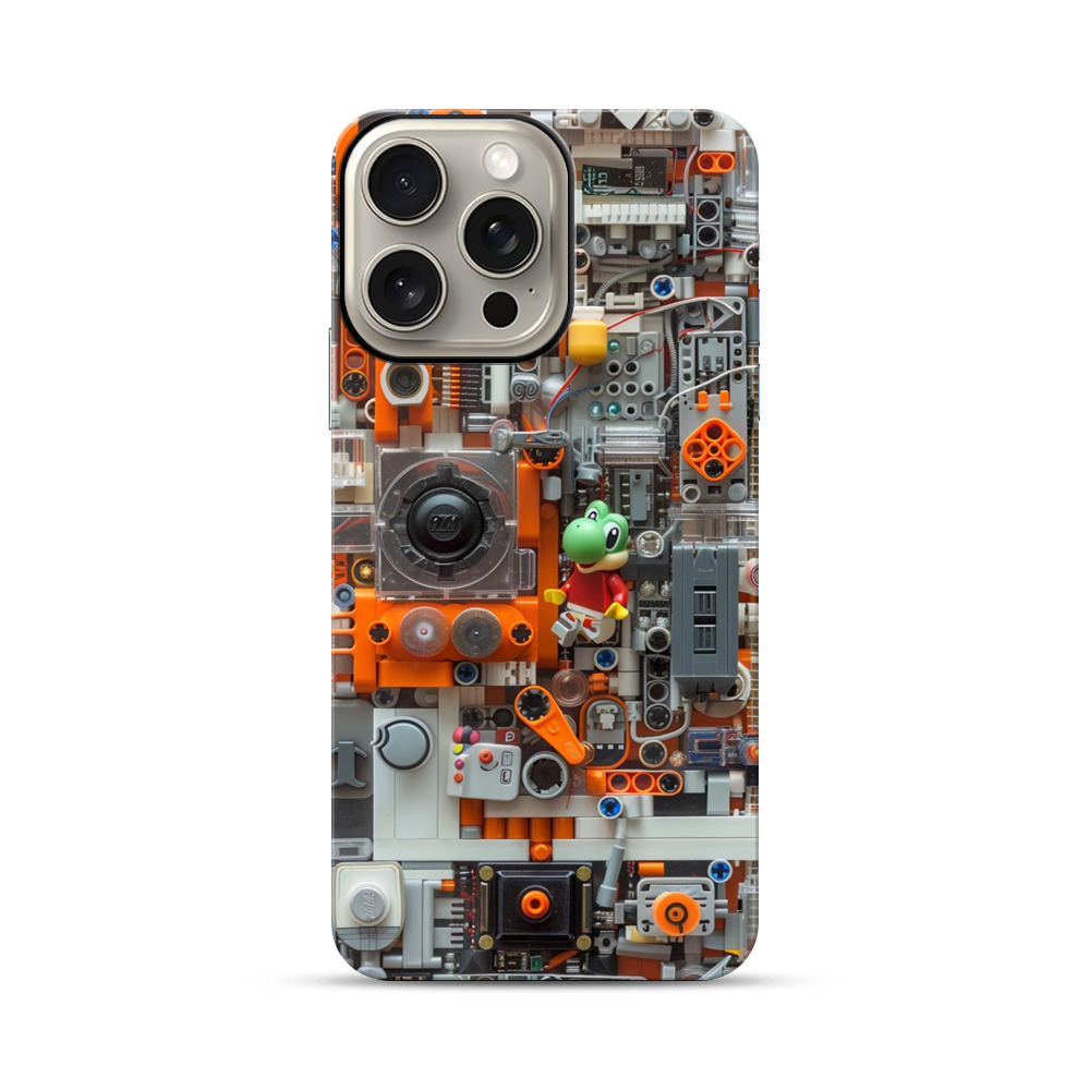 レゴとヨッシーの組み合わせ iPhone 15 Pro Maxオリジナル耐衝撃ケース