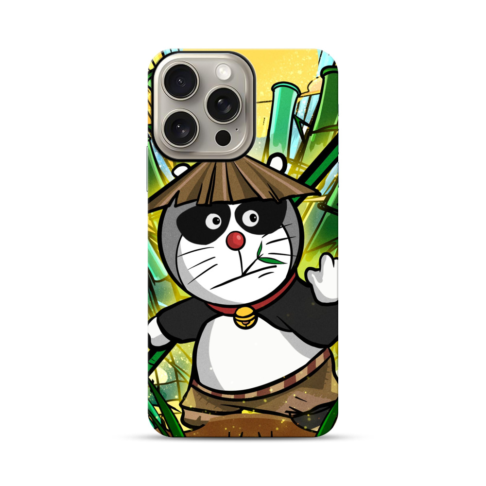 笠をかぶる竹林パンダ iPhone 15 Pro Maxオリジナル耐衝撃ケース