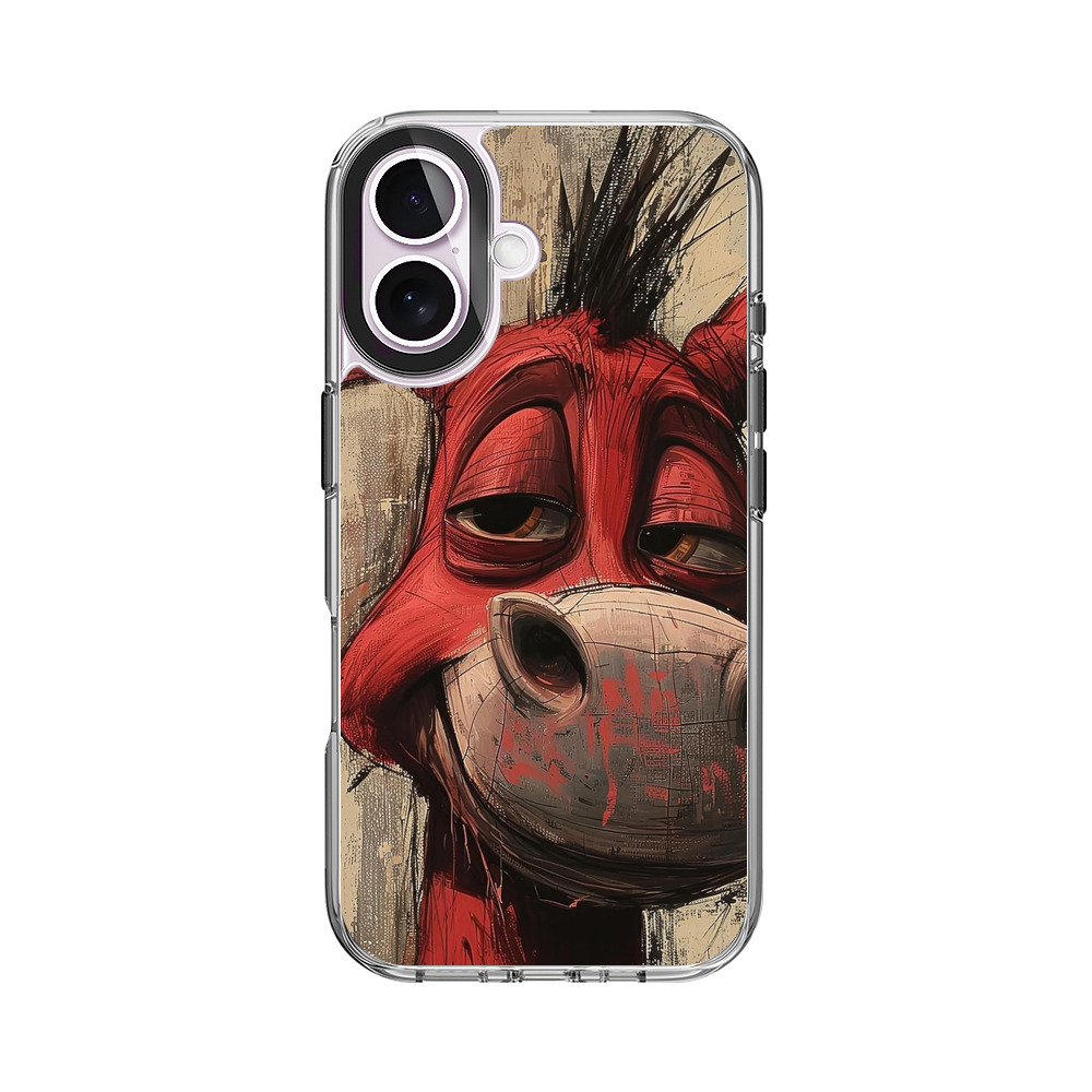 赤いロバのイラスト iPhone 17オリジナルケース