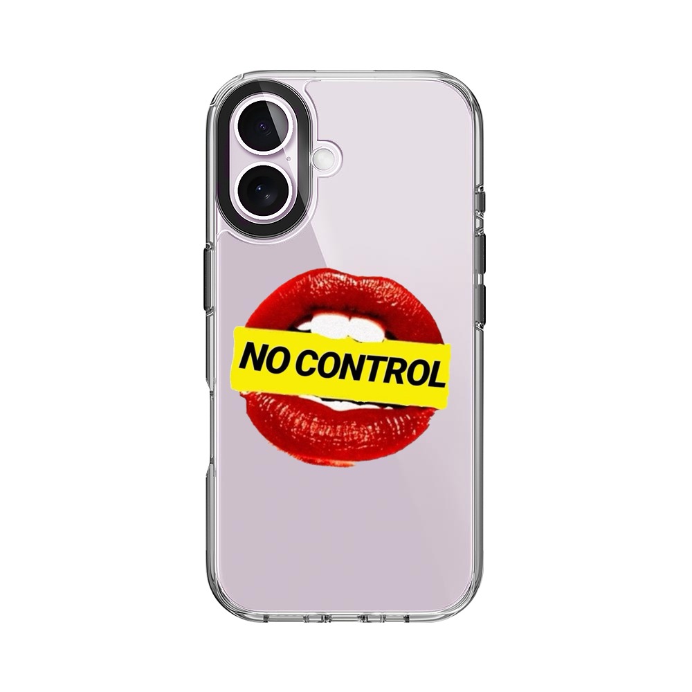 赤い唇と警告 iPhone 17オリジナルケース