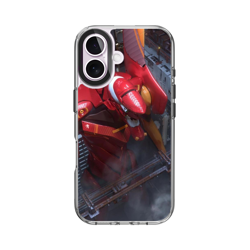 赤い巨大ロボット立像ケース用デザイン iPhone 17オリジナルケース