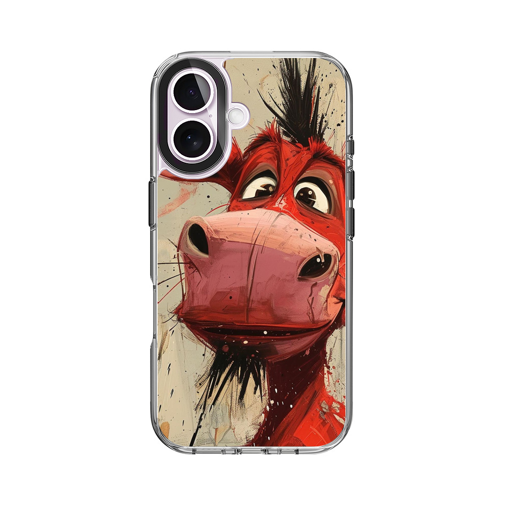 赤いロバのイラスト iPhone 17オリジナルケース