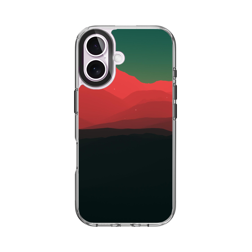 赤い山の風景 iPhone 17オリジナルケース