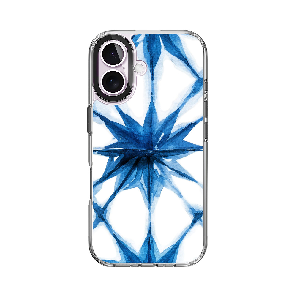 青い葉の模様 geometric-flower 青い葉の模様 geometric-flower