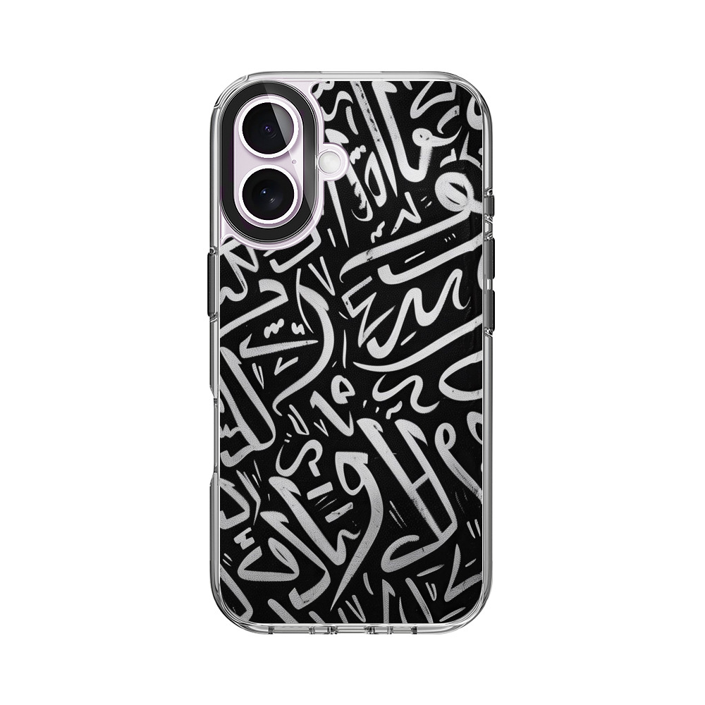 アラビア書道抽象柄 iPhone 17オリジナルケース