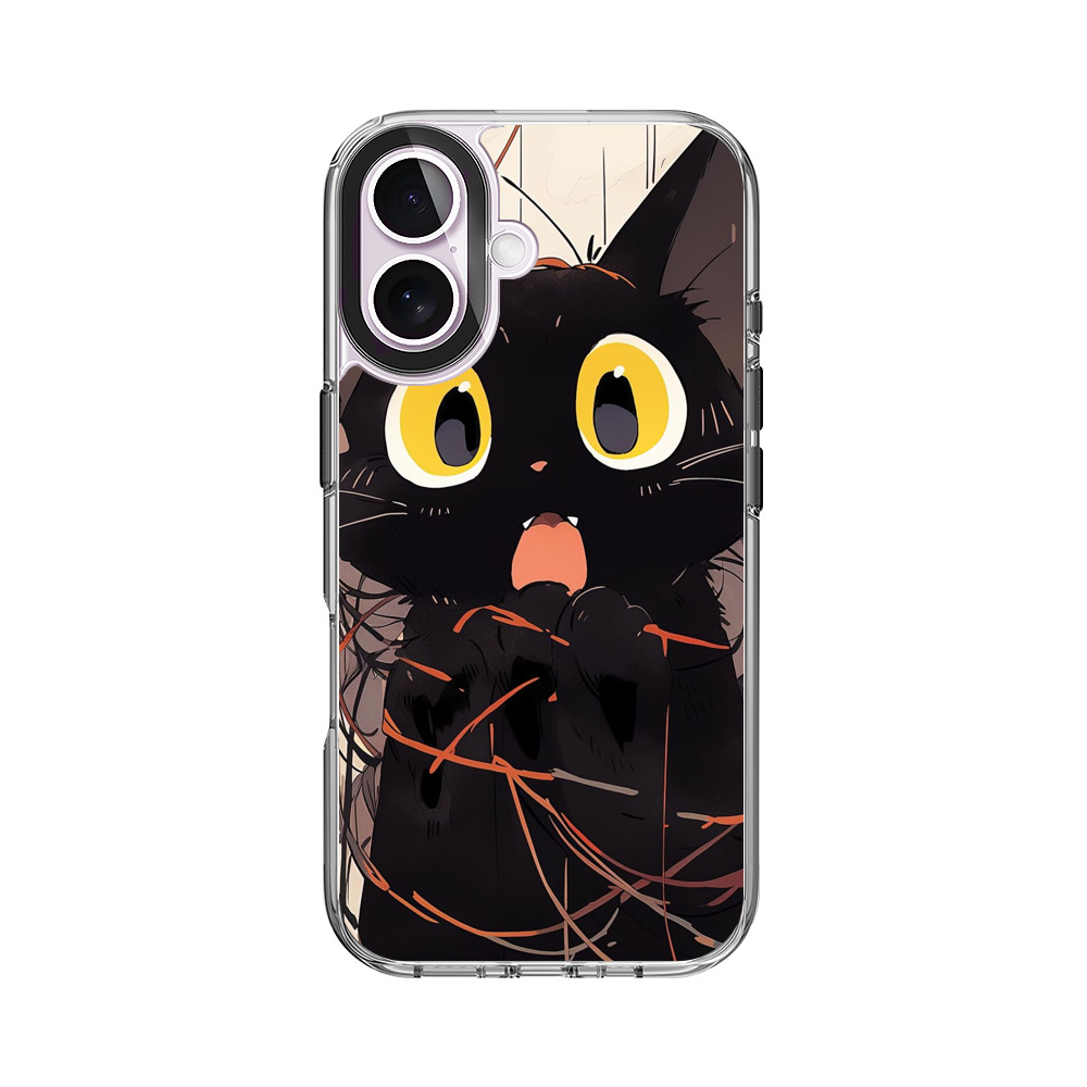 びっくり黒猫 iPhone 17オリジナルケース