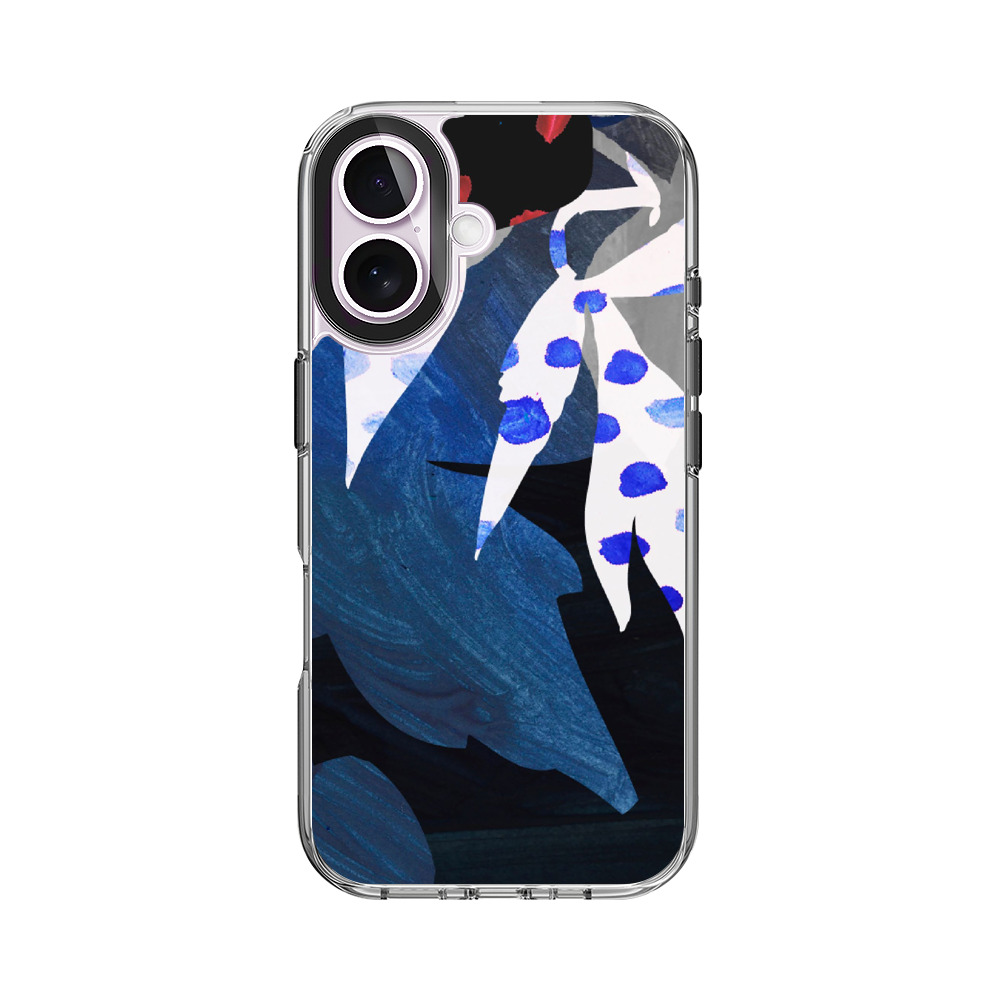 抽象的な花と葉のアート iPhone 17オリジナルケース