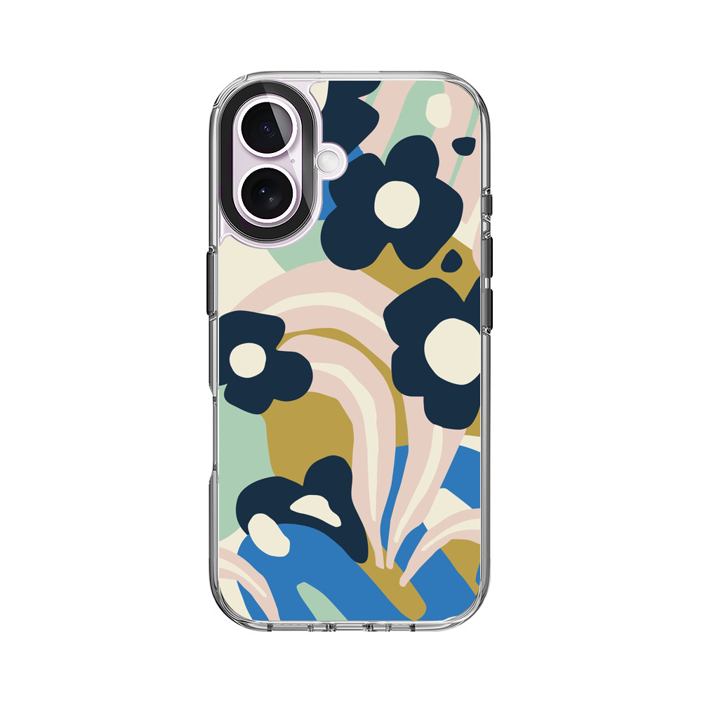 抽象的な花柄デザイン iPhone 17オリジナルケース