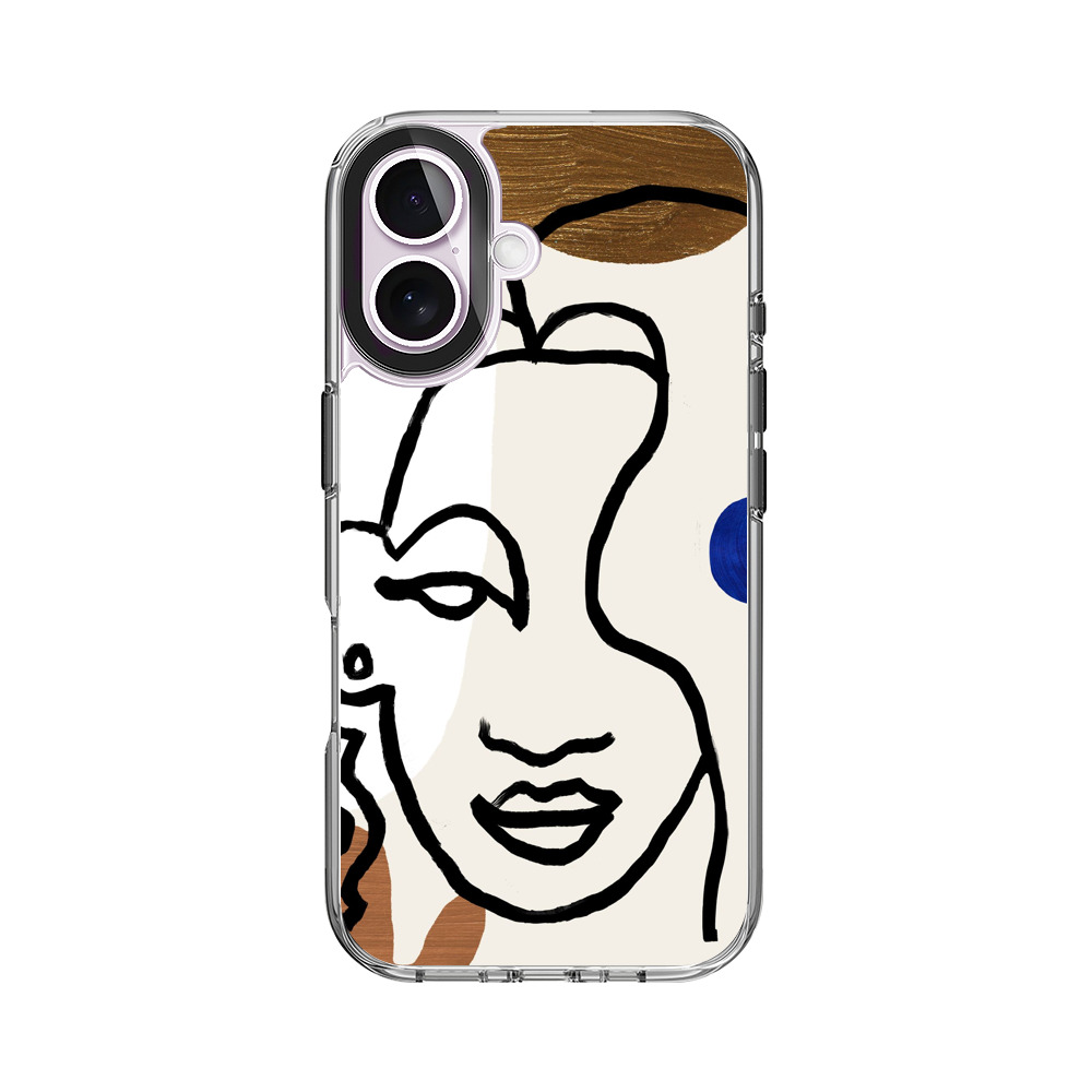 抽象的な女性の顔 iPhone 17オリジナルケース