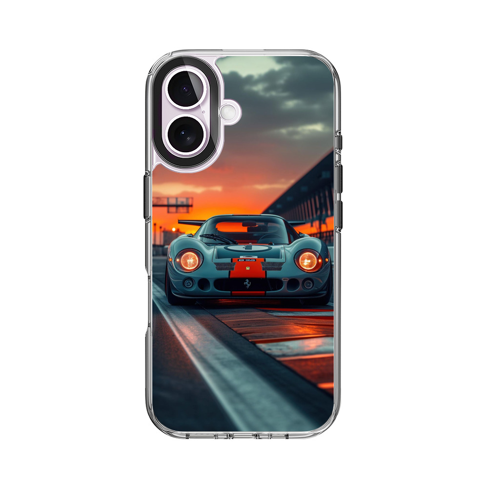 夕日に映えるレーシングカー iPhone 17オリジナルケース