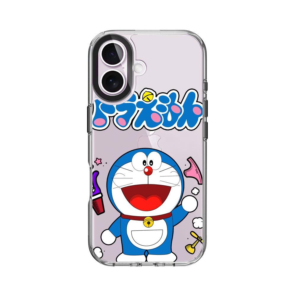 ドラえもんロゴとキャラ iPhone 17オリジナルケース