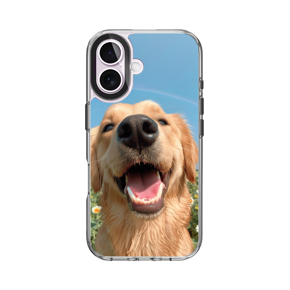 笑顔のゴールデンレトリバー犬ケース用写真 iPhone 17オリジナルケース