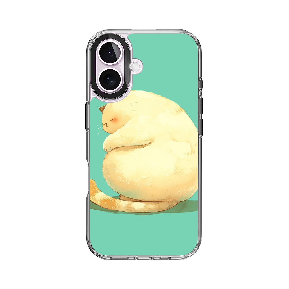 ふっくら眠る可愛い猫 iPhone 17オリジナルケース