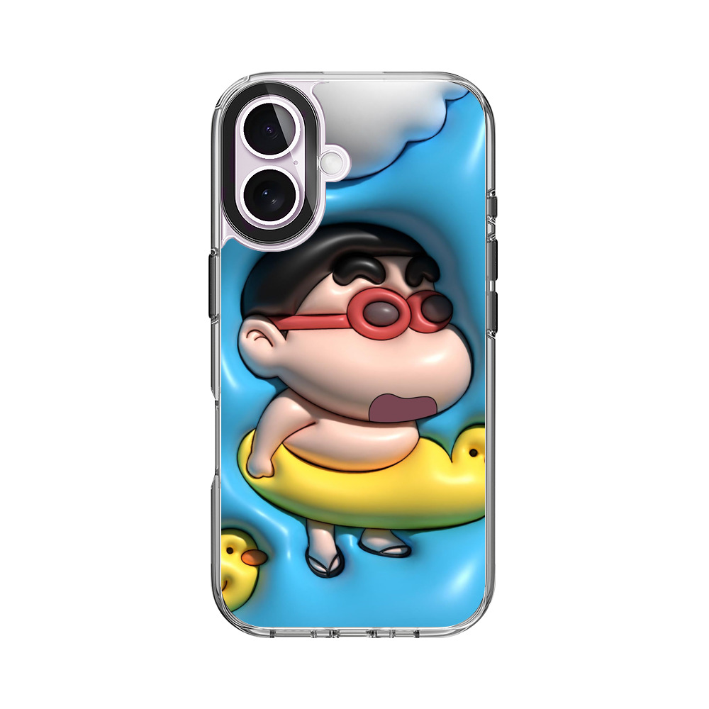 アヒル浮き輪のキャラクター iPhone 17オリジナルケース