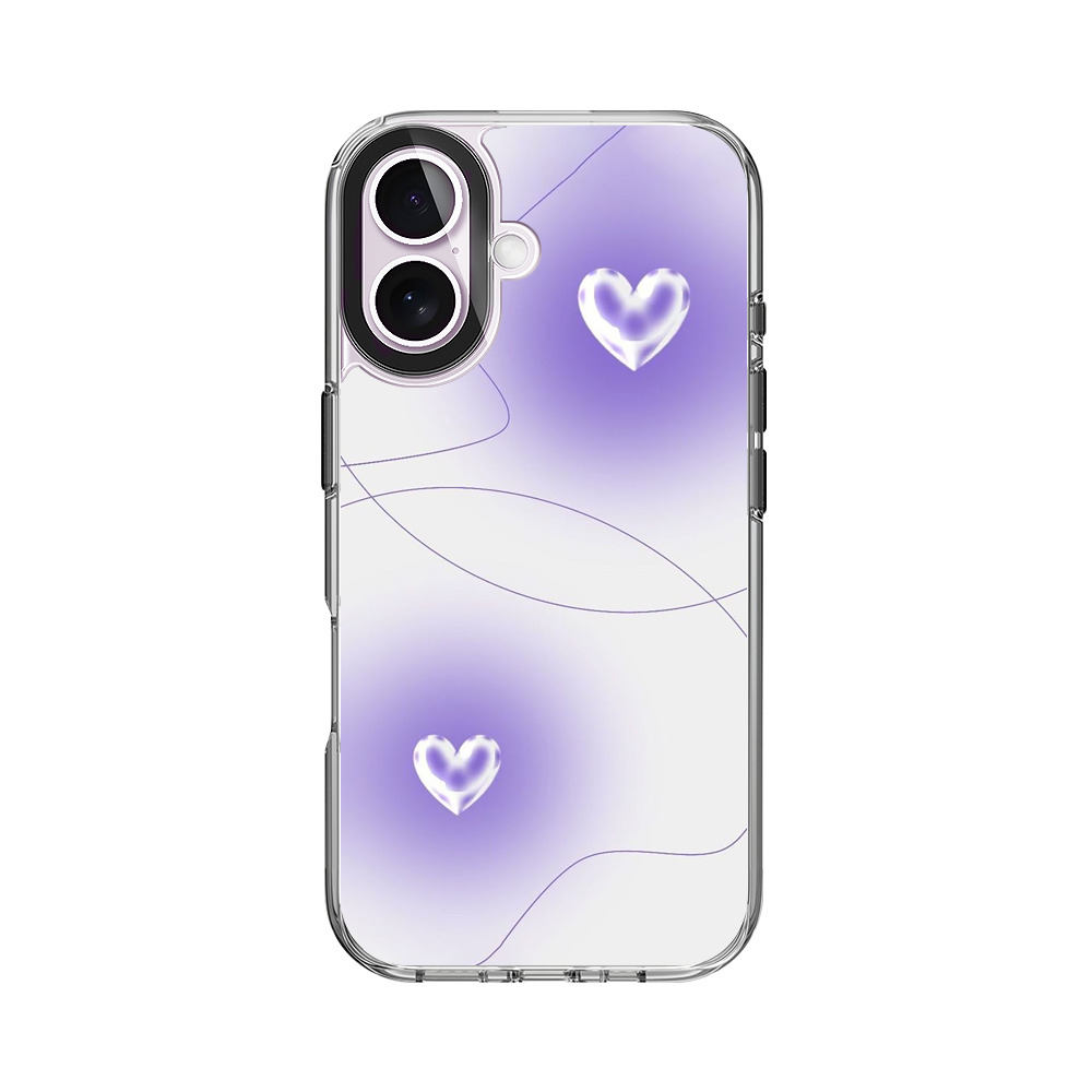 ハートと線のデザイン iPhone 17オリジナルケース