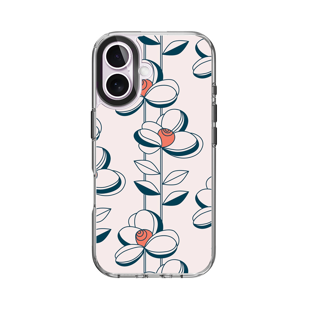 花の模様パターン iPhone 17オリジナルケース