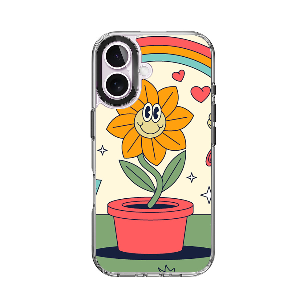 花と虹のイラスト smiley-flower 花と虹のイラスト smiley-flower