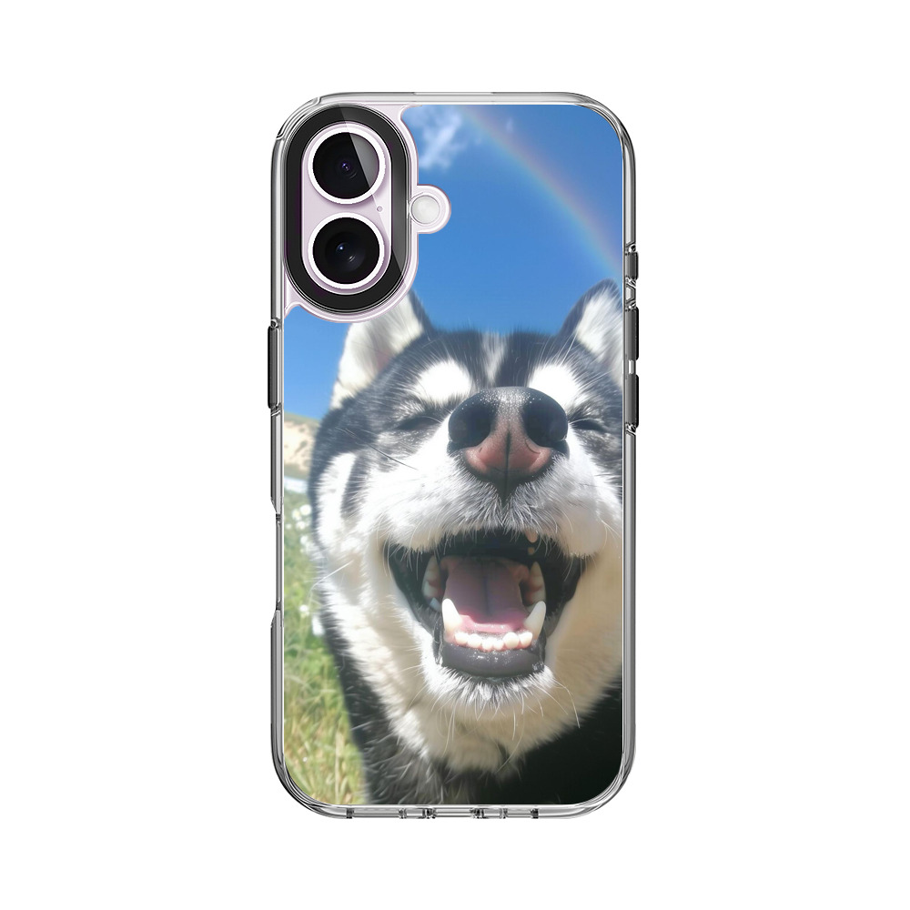 笑顔のハスキー犬 iPhone 17オリジナルケース