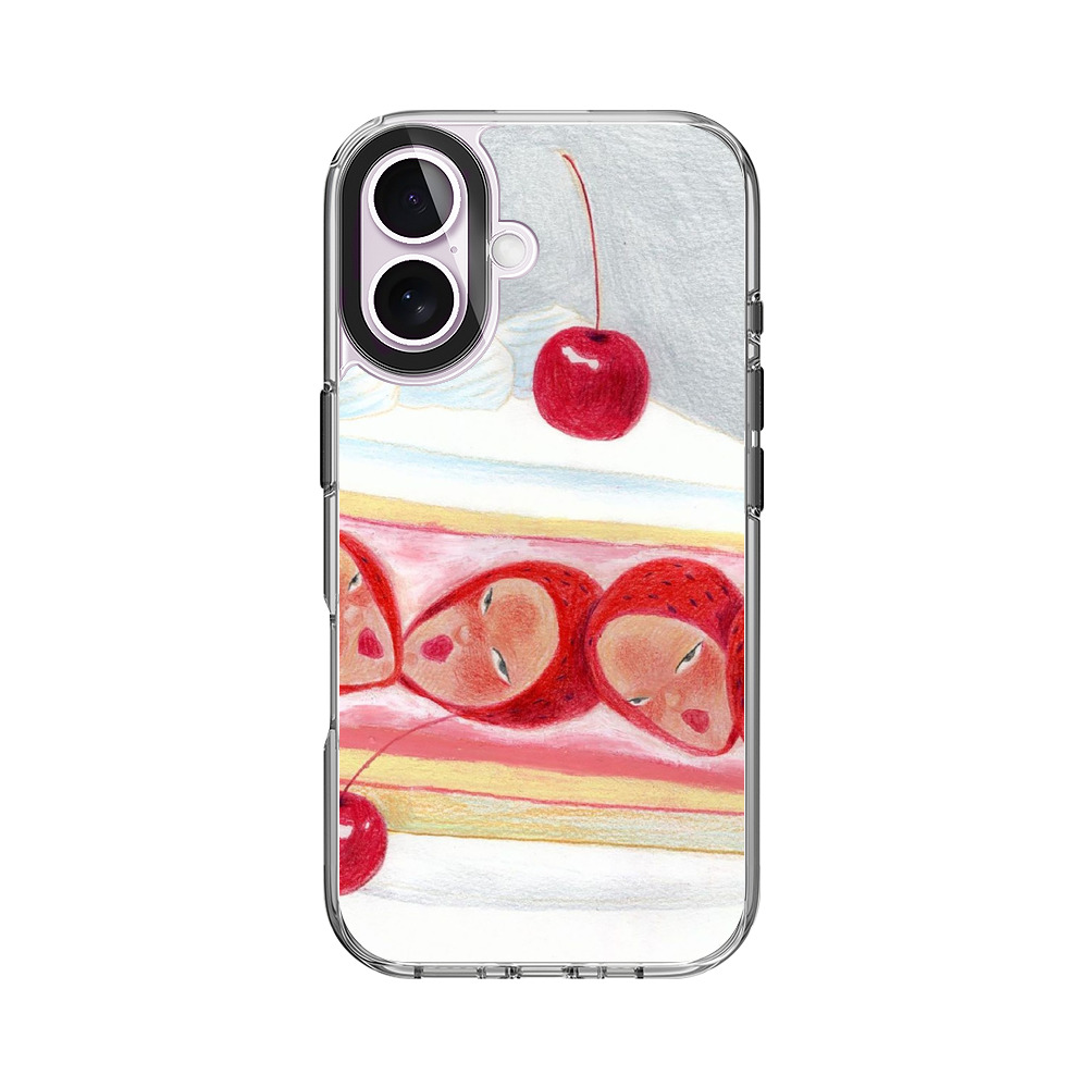 顔のいちごケーキ iPhone 17オリジナルケース