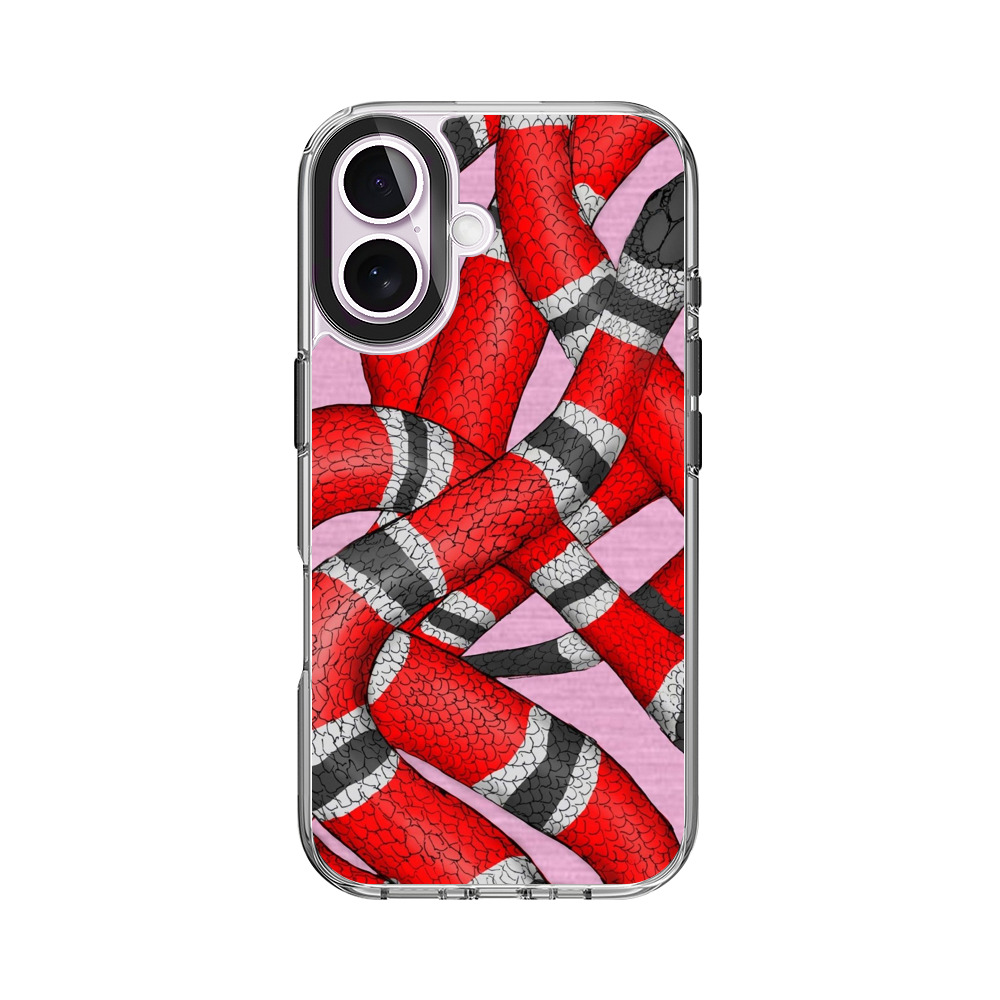 カラフルなヘビのデザイン iPhone 17オリジナルケース