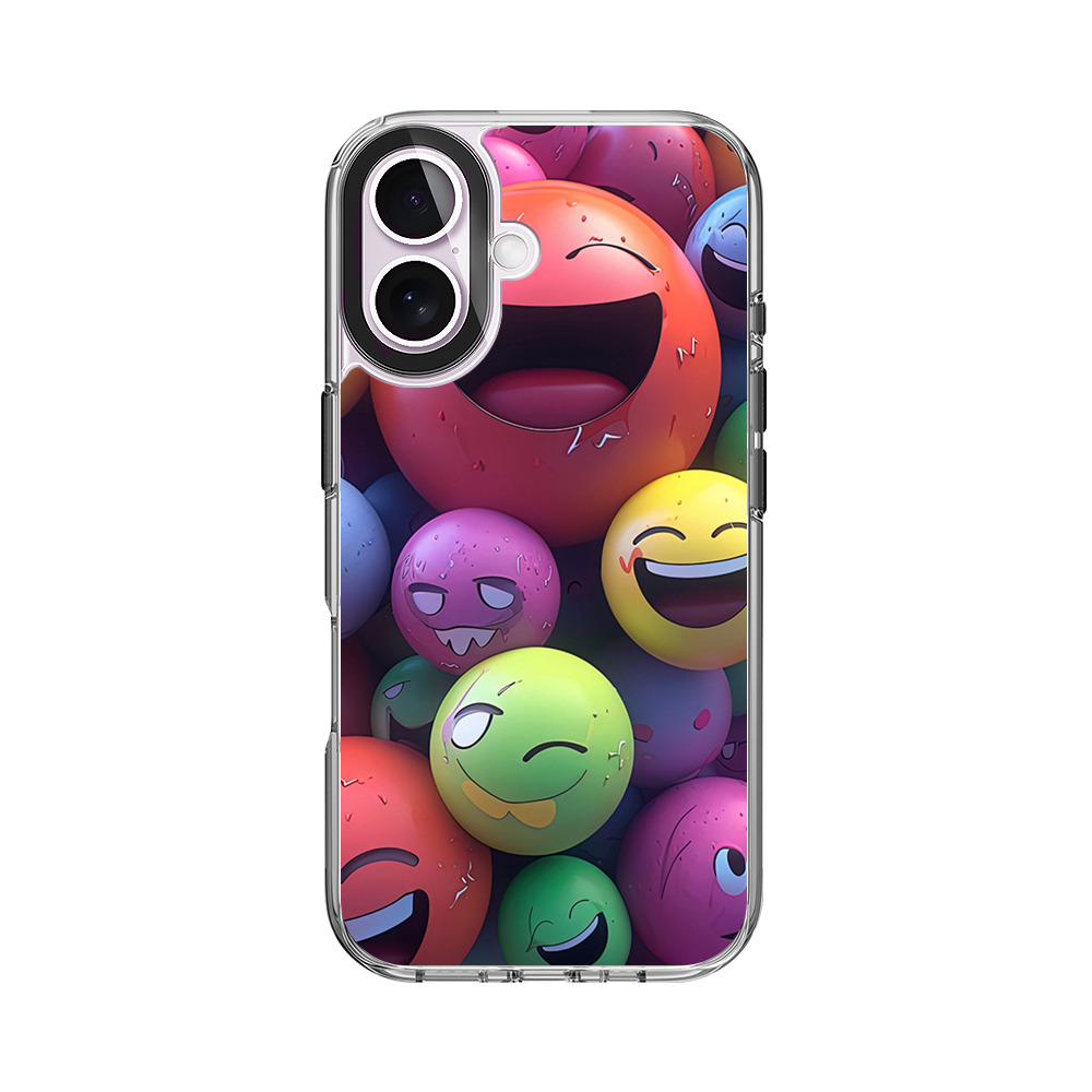 カラフルスマイリー iPhone 17オリジナルケース