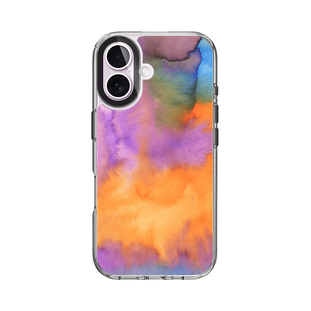 カラフルな水彩模様 iPhone 17オリジナルケース