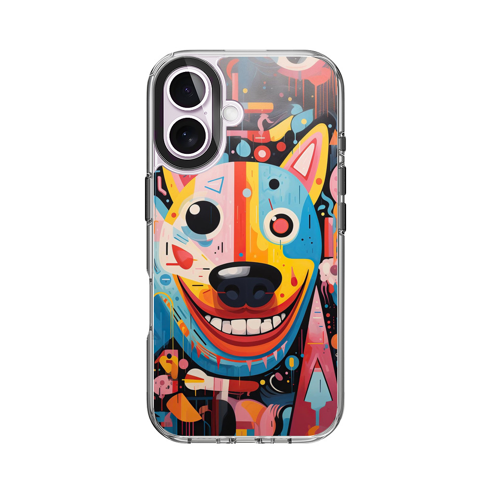 カラフルな笑顔の犬 iPhone 17オリジナルケース