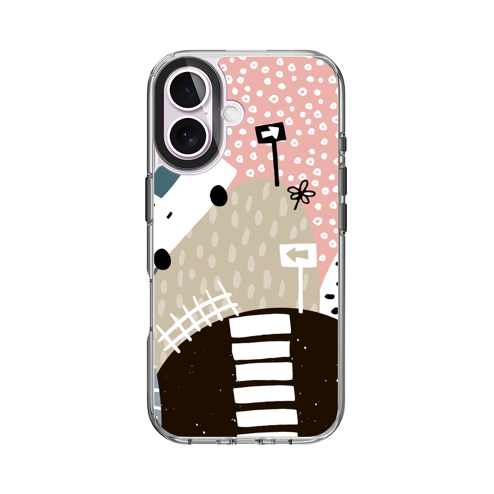 カラフルな道路と車 iPhone 17オリジナルケース