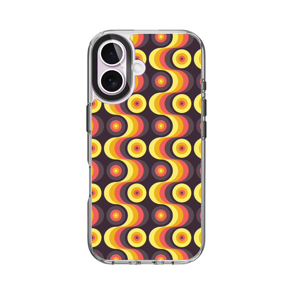 カラフルな波模様 iPhone 17オリジナルケース